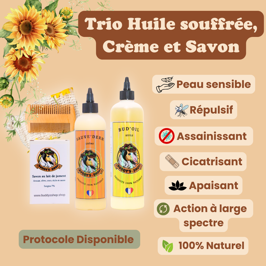 Trio Bud'Oil, Sauve'Derm & Savon